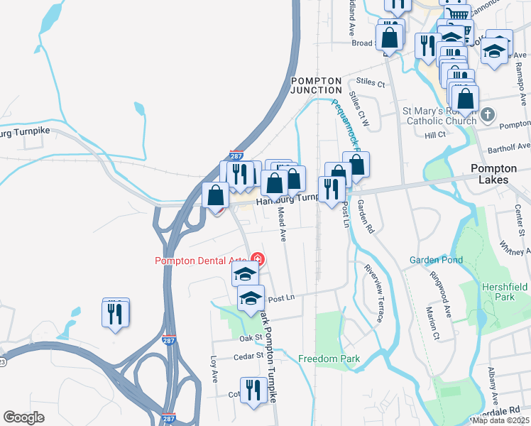 map of restaurants, bars, coffee shops, grocery stores, and more near 6 Mead Avenue in Riverdale