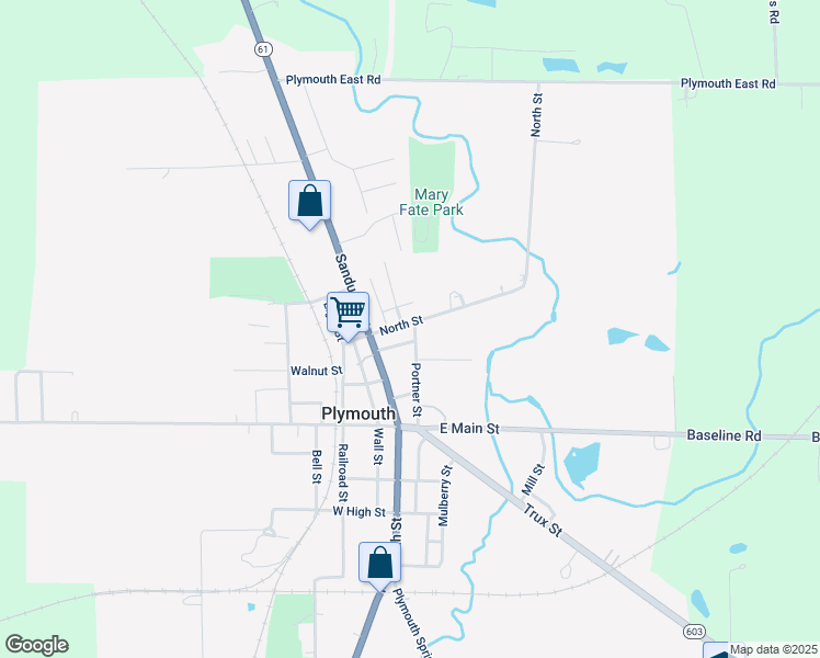 map of restaurants, bars, coffee shops, grocery stores, and more near 44 North Street in Plymouth