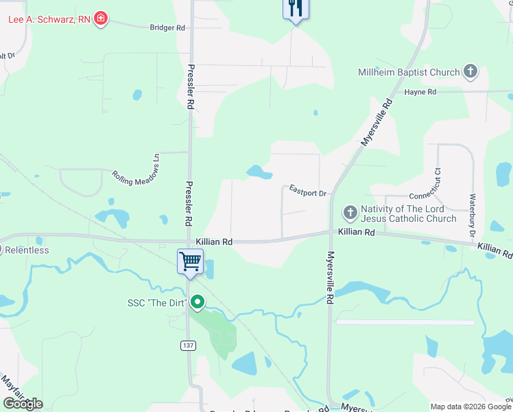 map of restaurants, bars, coffee shops, grocery stores, and more near 2404 Snoderly Drive in Akron