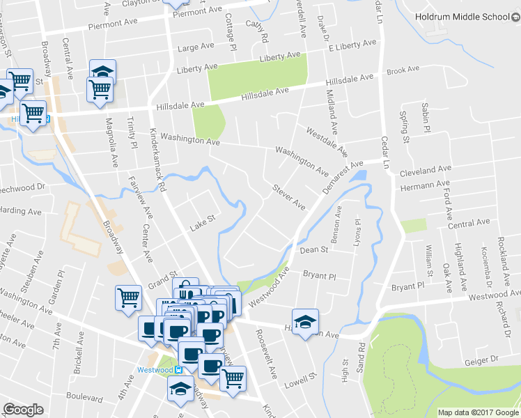 map of restaurants, bars, coffee shops, grocery stores, and more near 81 Hopkins Street in Hillsdale