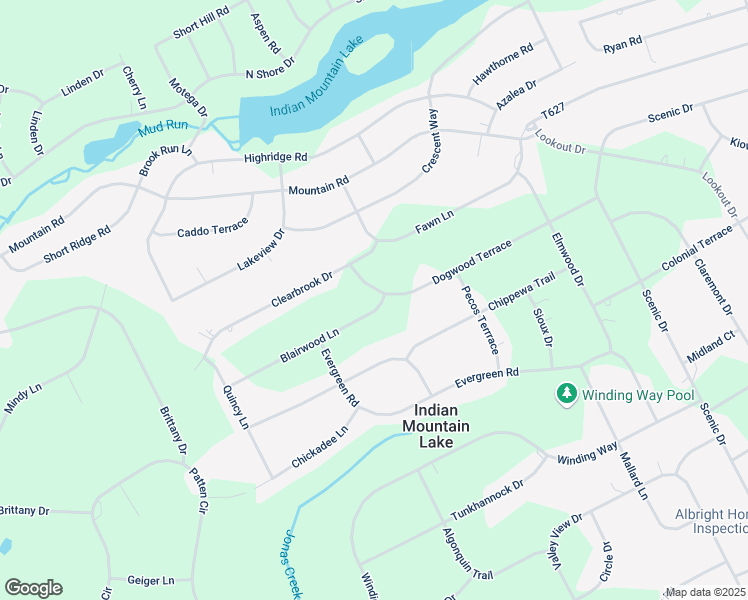 map of restaurants, bars, coffee shops, grocery stores, and more near 99 Blairwood Lane in ALBRIGHTSVLLE
