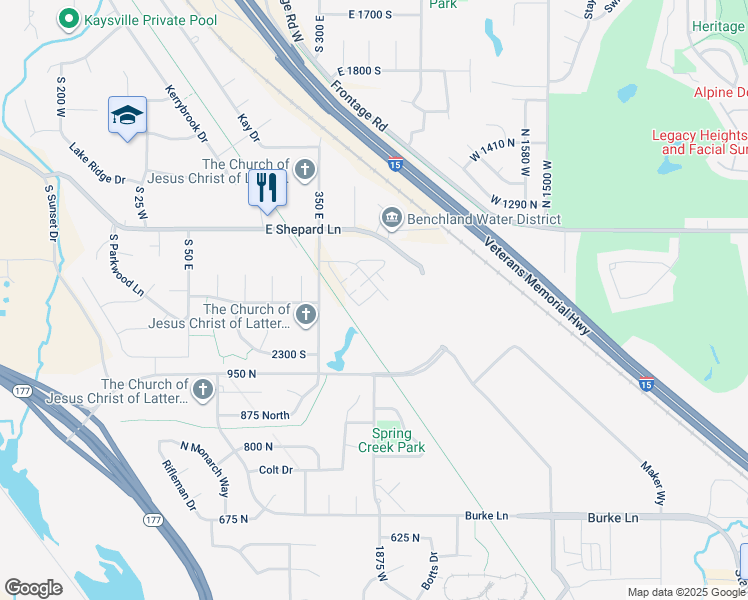 map of restaurants, bars, coffee shops, grocery stores, and more near Denver and Rio Grande Western Rail Trail in Farmington
