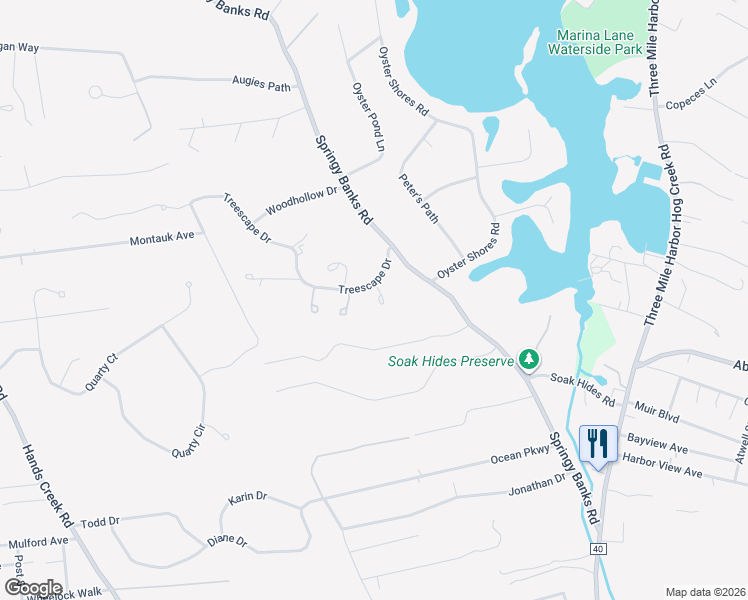 map of restaurants, bars, coffee shops, grocery stores, and more near 30 Bucks Path in East Hampton