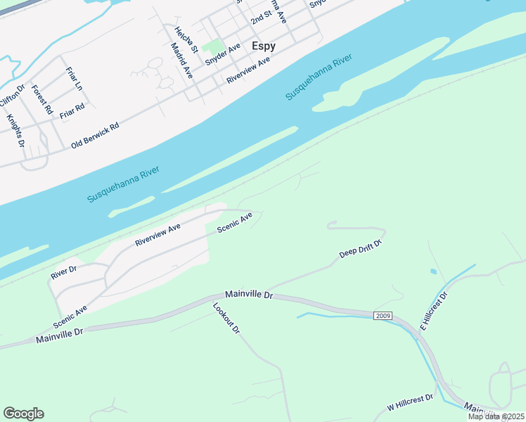 map of restaurants, bars, coffee shops, grocery stores, and more near 540 Scenic Avenue in Bloomsburg