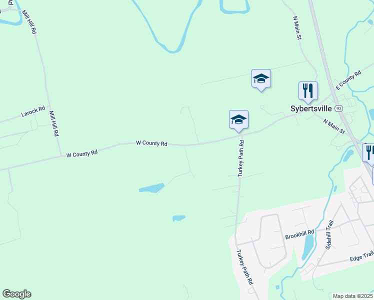 map of restaurants, bars, coffee shops, grocery stores, and more near 142 West County Road in Sugarloaf