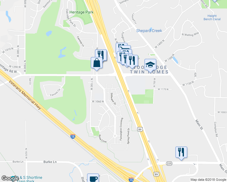 map of restaurants, bars, coffee shops, grocery stores, and more near 968 West Willow Grove Paseo in Farmington