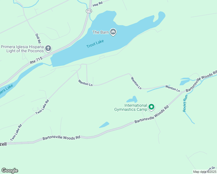 map of restaurants, bars, coffee shops, grocery stores, and more near 239 Wenton Lane in Stroudsburg