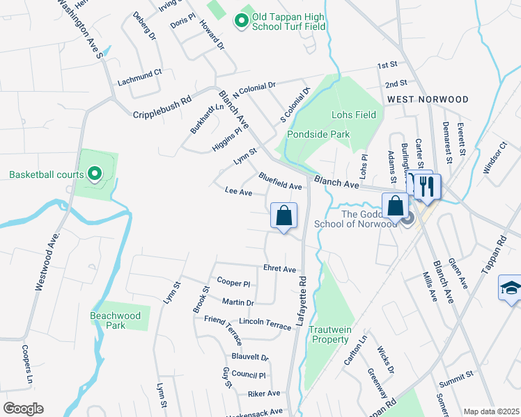 map of restaurants, bars, coffee shops, grocery stores, and more near 9 Sandra Place in Harrington Park