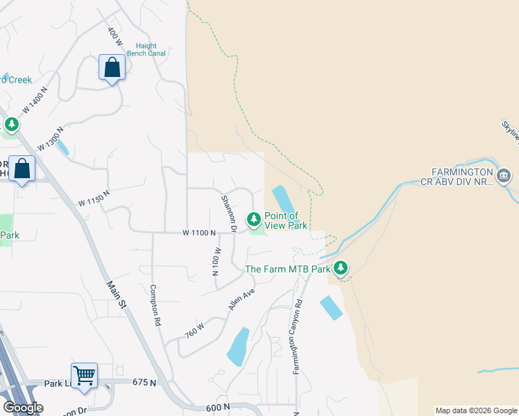map of restaurants, bars, coffee shops, grocery stores, and more near 1158 West Robyn Way in Farmington