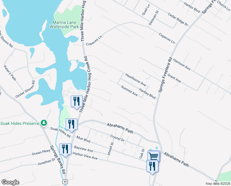 map of restaurants, bars, coffee shops, grocery stores, and more near 16 3 Mile Harbor Hc Road in East Hampton
