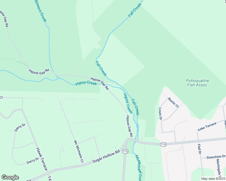 map of restaurants, bars, coffee shops, grocery stores, and more near 184 Hypsy Gap Road in Stroudsburg