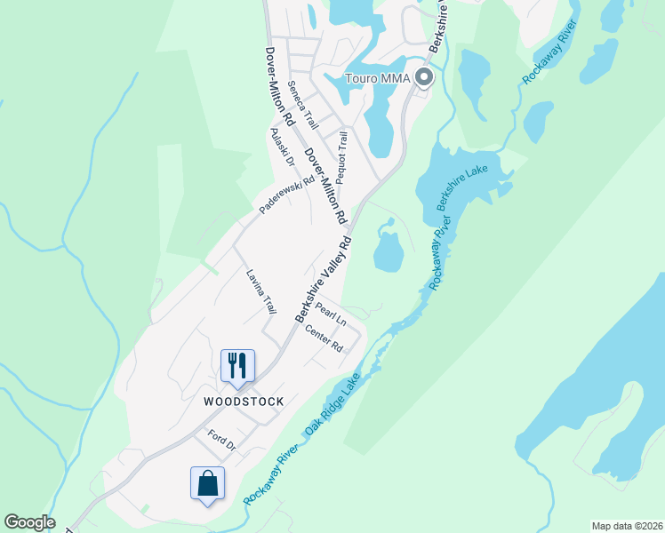map of restaurants, bars, coffee shops, grocery stores, and more near 5 Dover-Milton Road in Jefferson