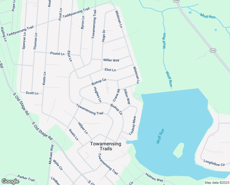 map of restaurants, bars, coffee shops, grocery stores, and more near 33 Crane Road in Albrightsville