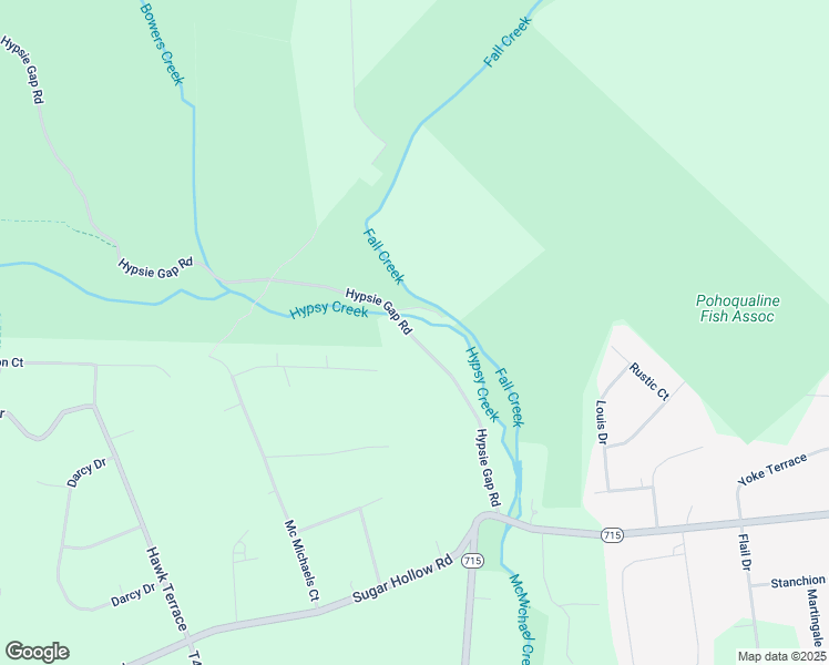 map of restaurants, bars, coffee shops, grocery stores, and more near 184 Hypsy Gap Road in Stroudsburg