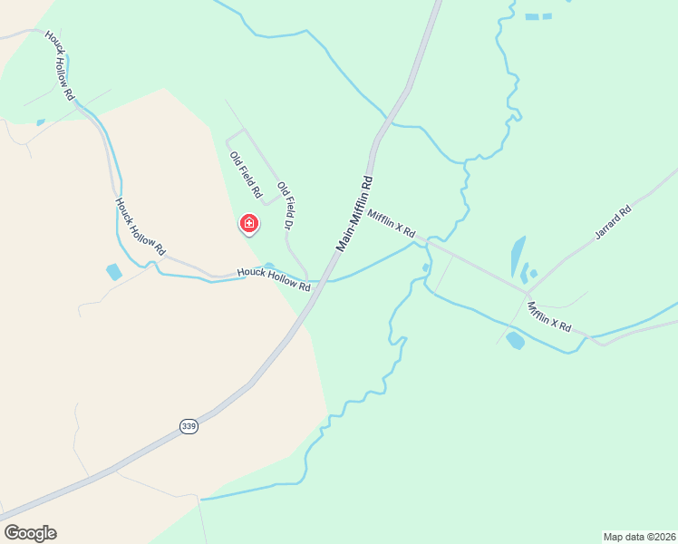 map of restaurants, bars, coffee shops, grocery stores, and more near 648 Miff-Main Road in Bloomsburg