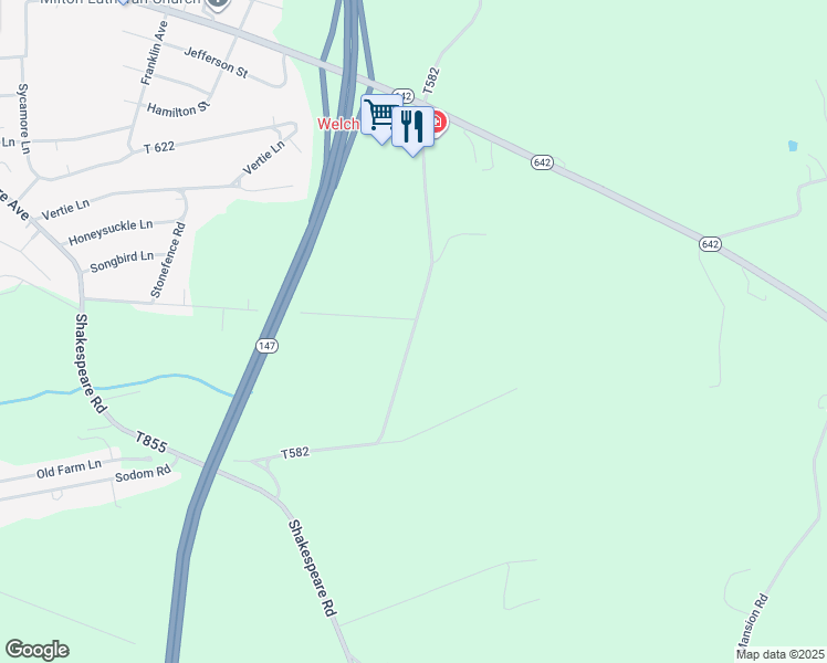 map of restaurants, bars, coffee shops, grocery stores, and more near 574 T582 in Milton