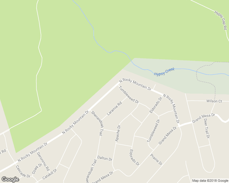map of restaurants, bars, coffee shops, grocery stores, and more near 1388 North Rocky Mountain Drive in Effort