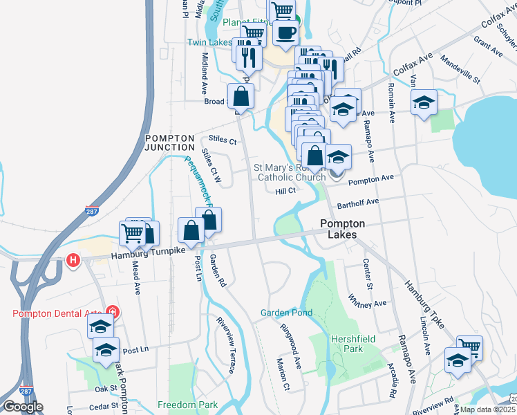 map of restaurants, bars, coffee shops, grocery stores, and more near 809 Ringwood Avenue in Pompton Lakes
