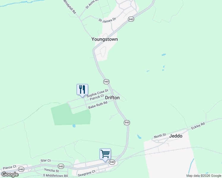 map of restaurants, bars, coffee shops, grocery stores, and more near 64 Slope Street in Freeland