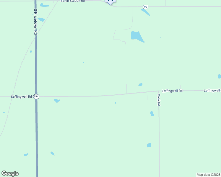map of restaurants, bars, coffee shops, grocery stores, and more near 15116 Leffingwell Road in Berlin Center