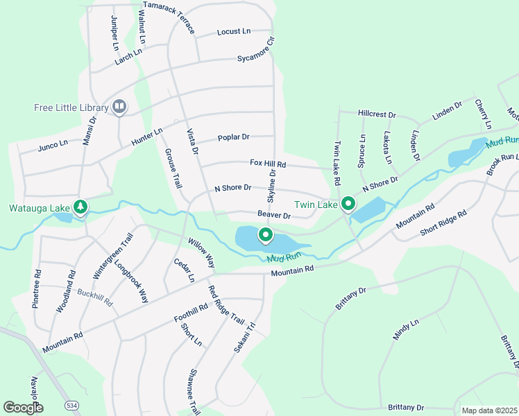 map of restaurants, bars, coffee shops, grocery stores, and more near 29 Beaver Drive in Albrightsville