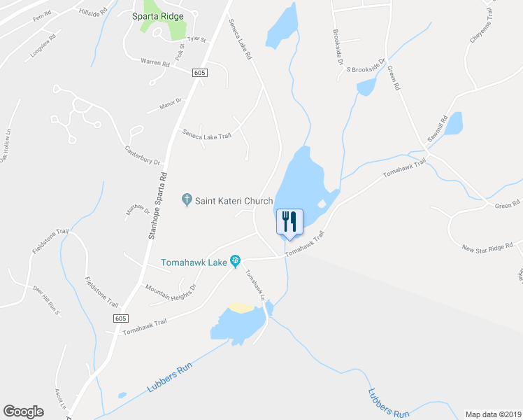 map of restaurants, bars, coffee shops, grocery stores, and more near 127 Seneca Lake Road in Sparta