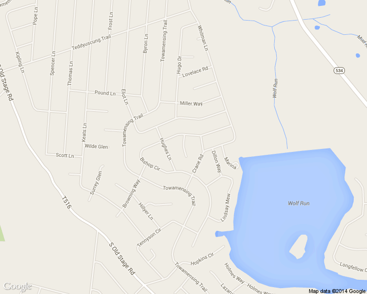 map of restaurants, bars, coffee shops, grocery stores, and more near Bradstreet Circle in Albrightsville