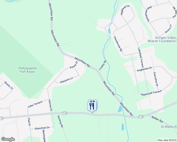 map of restaurants, bars, coffee shops, grocery stores, and more near 2017 Mountain Road in Stroudsburg