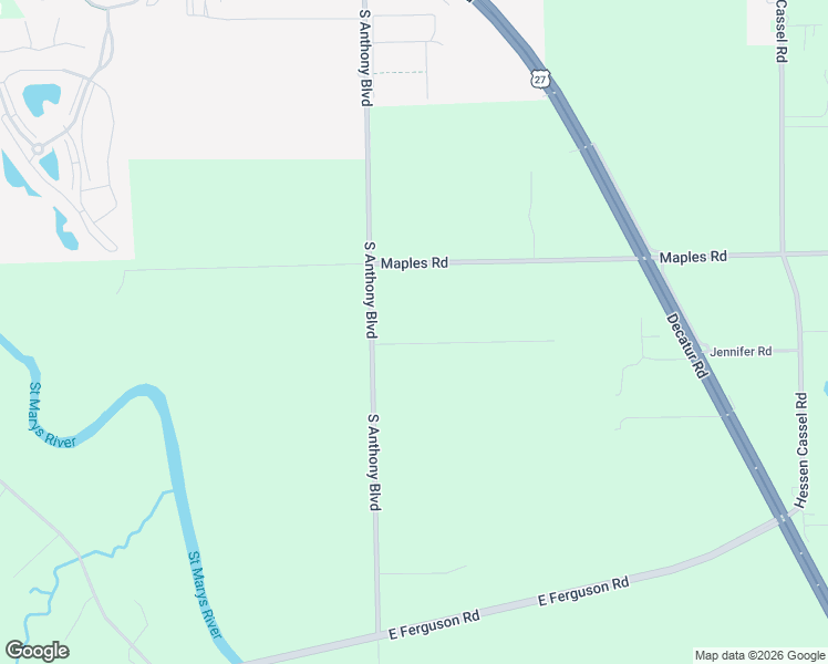 map of restaurants, bars, coffee shops, grocery stores, and more near 1921 Hughes Drive in Fort Wayne