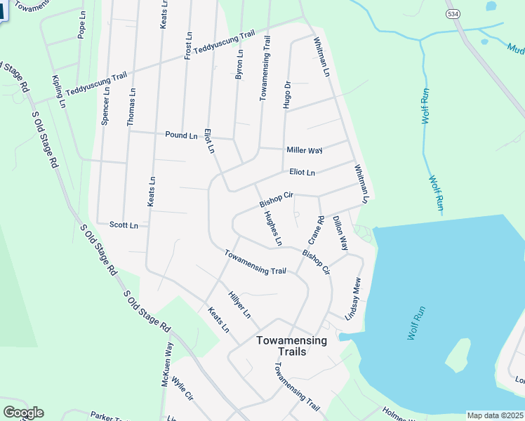 map of restaurants, bars, coffee shops, grocery stores, and more near in Towamensing Trails