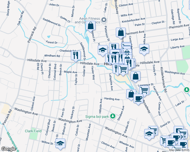 map of restaurants, bars, coffee shops, grocery stores, and more near 82 Yesler Way in Hillsdale