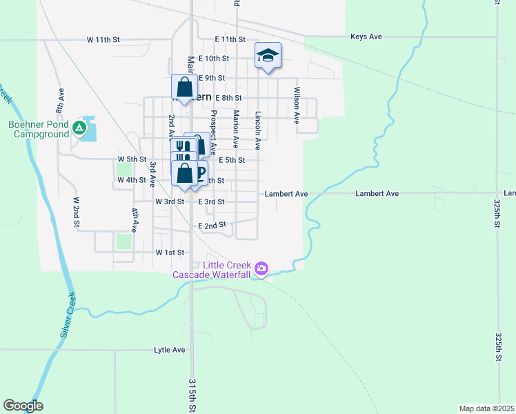 map of restaurants, bars, coffee shops, grocery stores, and more near 308 East 3rd Street in Malvern