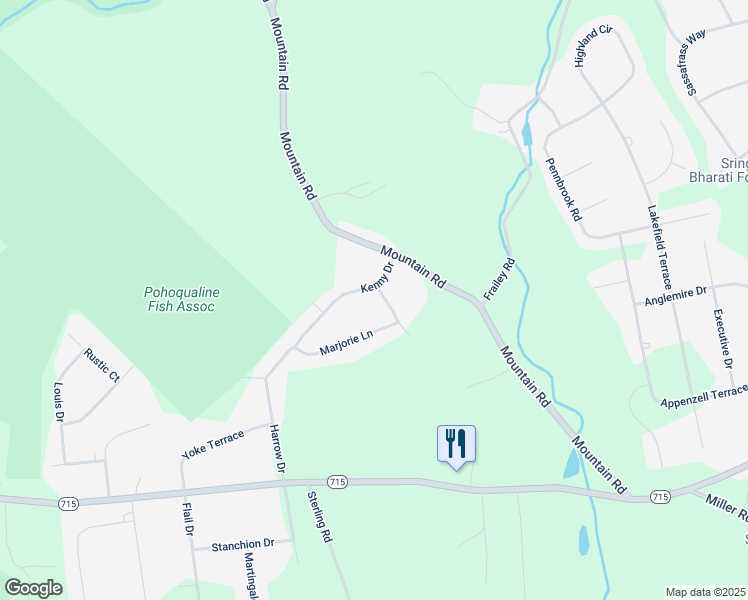 map of restaurants, bars, coffee shops, grocery stores, and more near 8401 Milton Ct in Stroudsburg