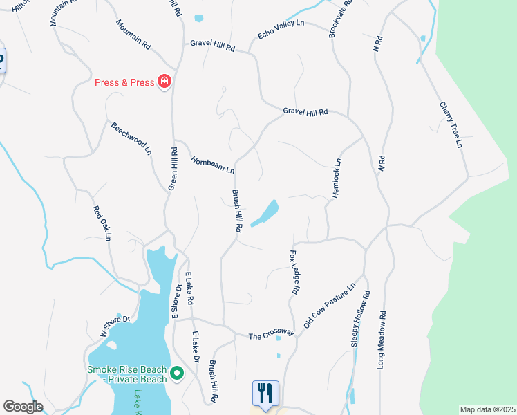 map of restaurants, bars, coffee shops, grocery stores, and more near 37 Brush Hill Road in Kinnelon