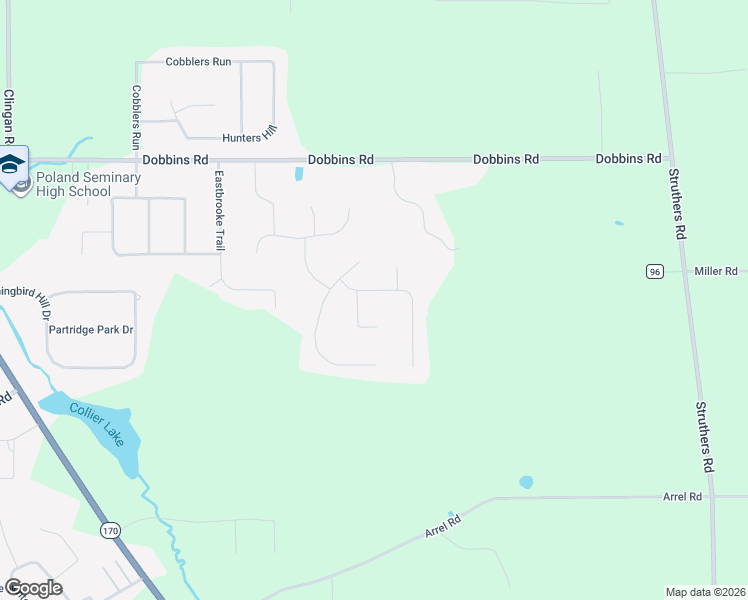 map of restaurants, bars, coffee shops, grocery stores, and more near 4007 Vía Cassia in Youngstown