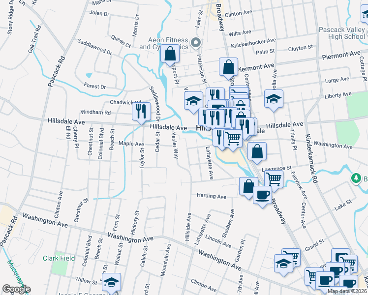 map of restaurants, bars, coffee shops, grocery stores, and more near 82 Yesler Way in Hillsdale