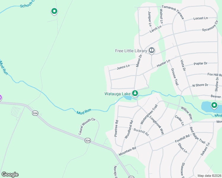 map of restaurants, bars, coffee shops, grocery stores, and more near 3 Clubhouse Drive in Albrightsville