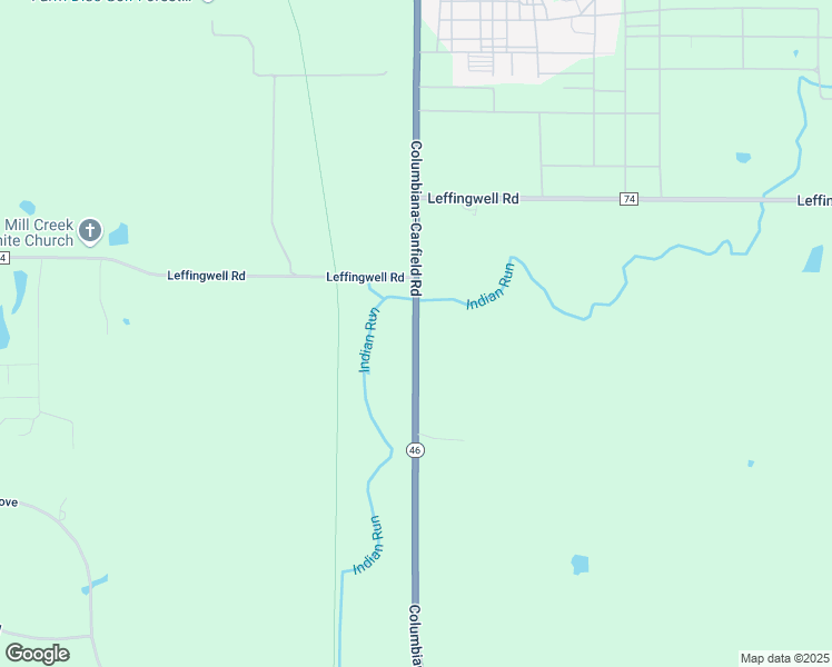 map of restaurants, bars, coffee shops, grocery stores, and more near Columbiana-Canfield Road in Canfield