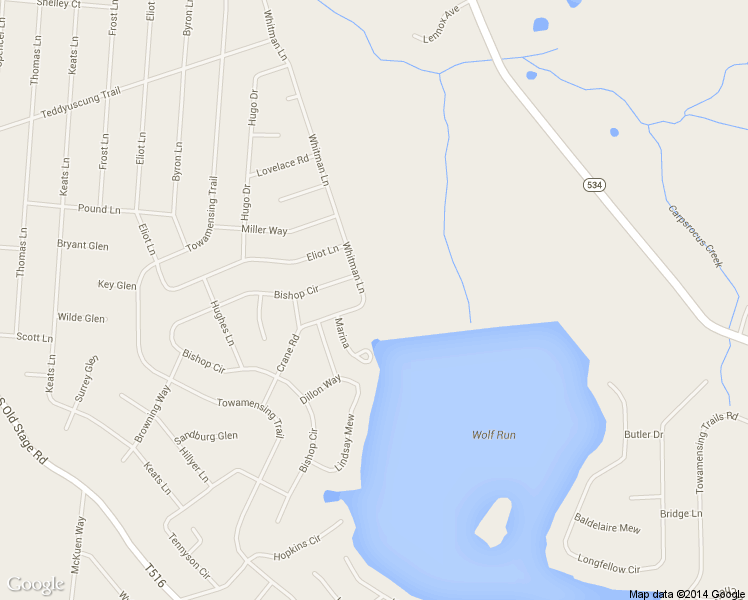 map of restaurants, bars, coffee shops, grocery stores, and more near 38 Whitman Lane in Albrightsville