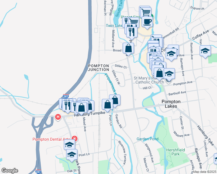 map of restaurants, bars, coffee shops, grocery stores, and more near 9 Morris Avenue in Riverdale