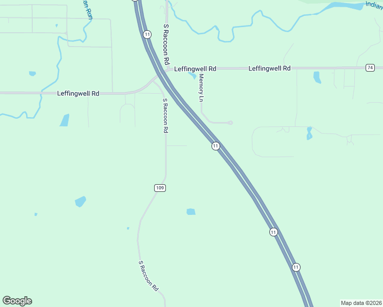 map of restaurants, bars, coffee shops, grocery stores, and more near 8075 South Raccoon Road in Canfield