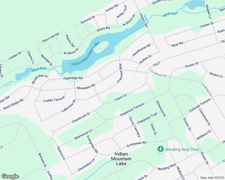 map of restaurants, bars, coffee shops, grocery stores, and more near 160 Crescent Way in Albrightsville