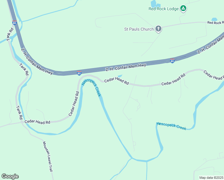map of restaurants, bars, coffee shops, grocery stores, and more near 598 Cedar Head Road in Sugarloaf