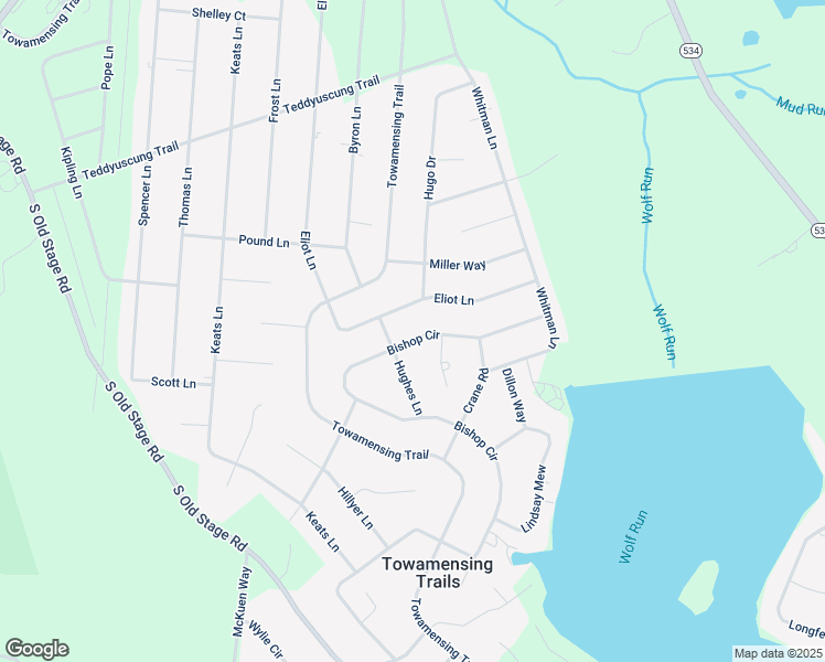 map of restaurants, bars, coffee shops, grocery stores, and more near 60 Bishop Circle in Albrightsville