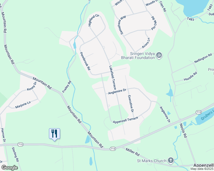 map of restaurants, bars, coffee shops, grocery stores, and more near 340 Appenzell Terrace in Stroudsburg