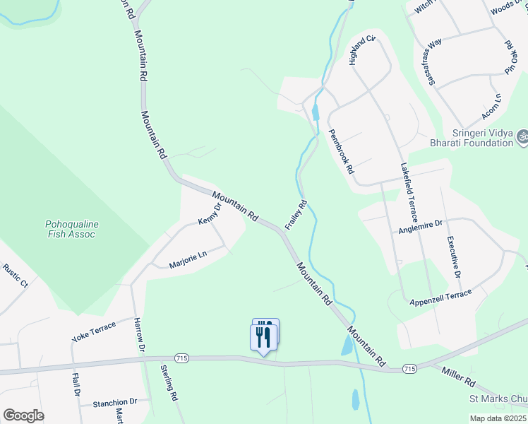 map of restaurants, bars, coffee shops, grocery stores, and more near 2016 Mountain Road in Stroudsburg