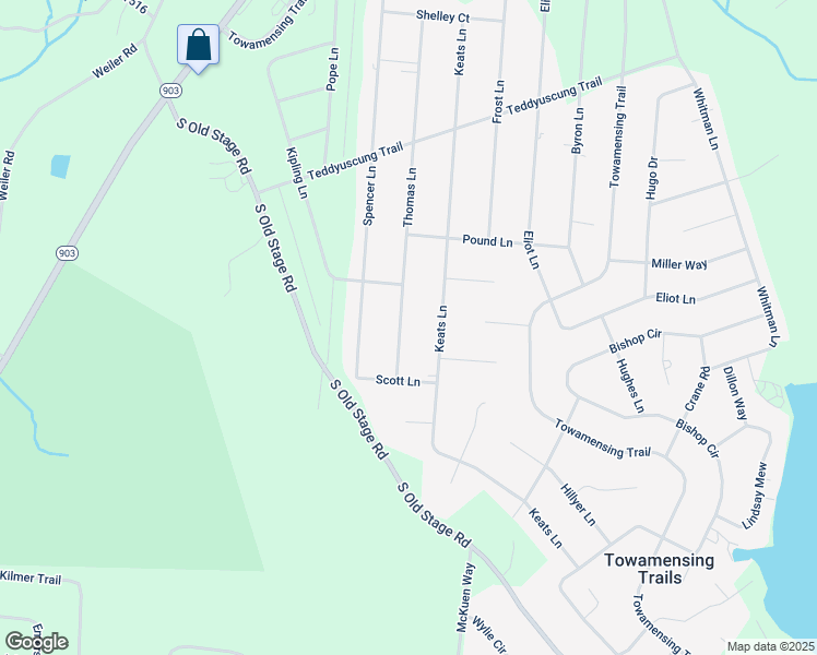 map of restaurants, bars, coffee shops, grocery stores, and more near 24 Thomas Lane in Albrightsville