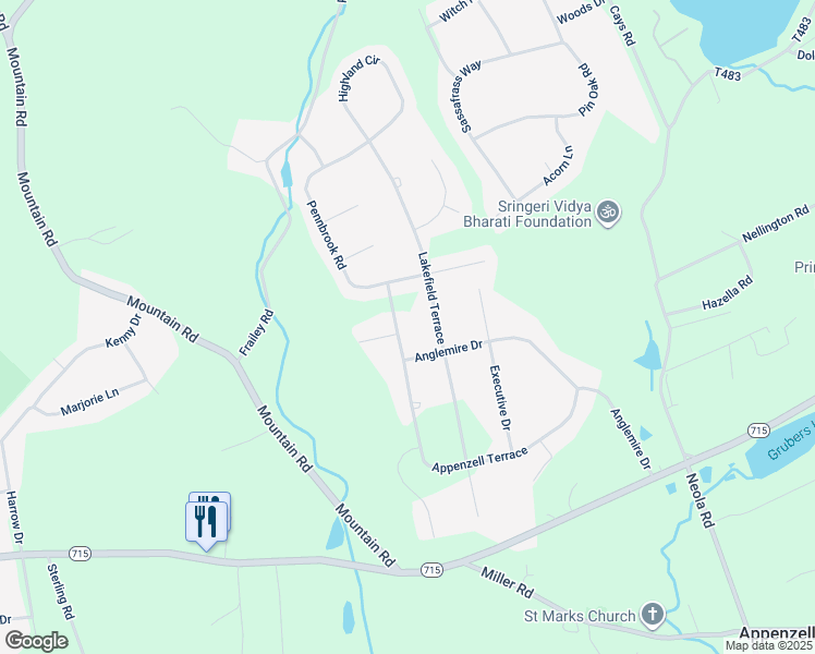 map of restaurants, bars, coffee shops, grocery stores, and more near 340 Appenzell Terrace in Stroudsburg