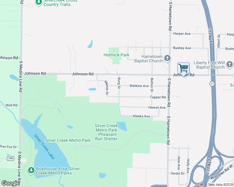 map of restaurants, bars, coffee shops, grocery stores, and more near 4248 Watkins Avenue in Norton