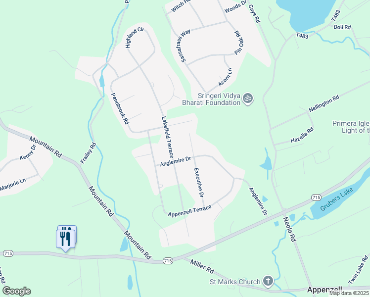 map of restaurants, bars, coffee shops, grocery stores, and more near 561 Executive Drive in Stroudsburg